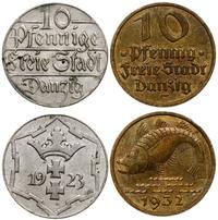 zestaw 2 x 10 fenigów, Berlin, 1923, 1932 (Dorsz