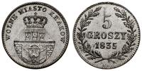 5 groszy 1835, Wiedeń, bardzo ładny, Bitkin 3, H