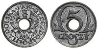 5 groszy 1939, Warszawa, cynk, Jaeger 628, Parch