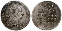1/6 talara 1766 B, Wrocław, moneta lakierowana (