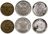 zestaw 3 monet, 5 fenigów 1938 D (Monachium), 10
