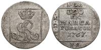 grosz srebrem 1767 FS, Warszawa, wąska korona na
