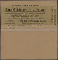 1 goldmarka = 5/21 dolara 1.12.1923, numeracja 0