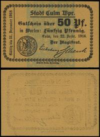 Prusy Zachodnie, 50 fenigów, ważne od 22.12.1916 do 31.12.1918