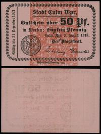 50 fenigów ważne od 9.08.1918 do 31.12.1921, bez
