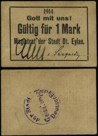 1 marka 1914, pieczątka na stronie odwrotnej, zm