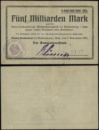 5 miliardów marek 9.11.1923, numeracja 3137, pie