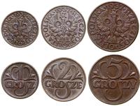 Polska, zestaw 3 monet, 1937