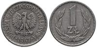 1 złoty 1967, Warszawa, rzadkie, Parchimowicz 21
