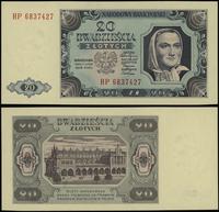 20 złotych 1.07.1948, seria HP, numeracja 683742