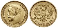 5 rubli 1900 (ФЗ), Petersburg, złoto, 4.26 g, Fr