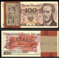 Polska, paczka banknotów 100 x 100 złotych, 1.12.1988