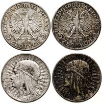 zestaw 3 monet, Warszawa, 2 x 5 złotych 1933 (gł