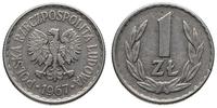 1 złoty 1967, Warszawa, rzadki rocznik, Parchimo