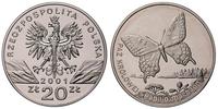 20 złotych 2001, Warszawa, Paź Królowej, srebro 
