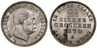 2 1/2 grosza 1870 A, Berlin, moneta lakierowana 