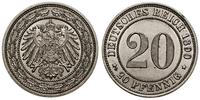 20 fenigów 1890 A, Berlin, moneta lakierowana (s