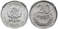20 groszy 1965, Warszawa, moneta w pudełku NGC 5
