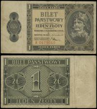 1 złoty 1.10.1938, seria A, numeracja 0679040, l