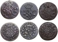Polska, zestaw: 3 x grosz, 2 x 1767, 1 x 1768