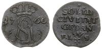 szeląg 1766 FL-S, Gdańsk, mały monogram, moneta 