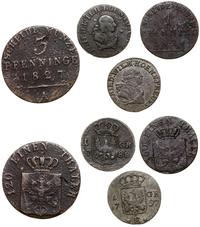 zestaw 7 monet różnych władców, w zestawie: szel