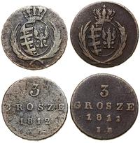Polska, lot 2 x 3 grosze, 1811 IB, 1812 IB