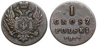 1 grosz polski 1817 IB, Warszawa, korozja na mon