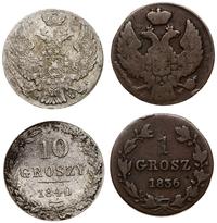 Polska, zestaw: 1 grosz 1836 i 10 groszy 1840