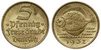 5 fenigów 1932, Berlin, Flądra, bardzo ładne, AK