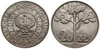 20 złotych 1973, Warszawa, Drzewo, na rewersie w