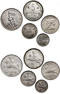 zestaw 5 monet lata 1925-1936, mennica Kowno, w 