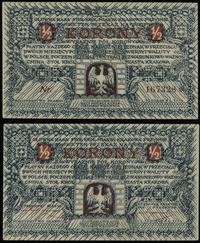 bon na 1/2 korony 1919, numeracja 167328*, złama