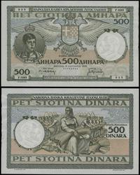 500 dinarów 6.09.1935, seria Y 0293, numeracja 8