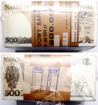 Polska, paczka banknotów 1.000 x 500 złotych, 1.06.1982