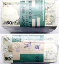 Polska, paczka banknotów 1.000 x 50 złotych, 1.12.1988