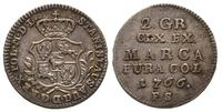 2 grosze srebrne (półzłotek) 1766, Warszawa, Odm