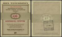 Polska, bon na 10 centów (0.10 dolara), 1.01.1960