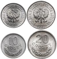 Polska, zestaw: 20 i 10 groszy, 1972