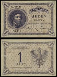 1 złoty 28.02.1919, seria 49B, numeracja 066319,