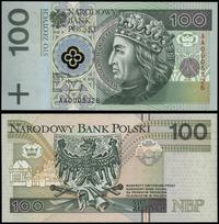 100 złotych 25.03.1994, seria AA, numeracja 0005