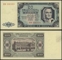 20 złotych 1.07.1948, seria HM, numeracja 330162
