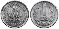 1 złoty 1965, Warszawa, aluminium, wyśmienity, P