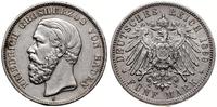 5 marek 1899 G, Karlsruhe, srebro, nakład 61.073