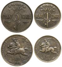 Litwa, zestaw 2 monet, 1925