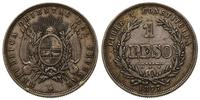 1 peso 1877 / A, srebro 24.88 g, KM 17