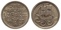 1/2 guldena 1927, Berlin, ładne, rzadki rocznik,