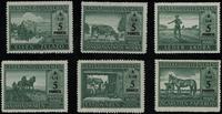 Polska podczas II Wojny Światowej, zestaw 6 znaczków premiowych wartości 5 punktów, 1942–1944