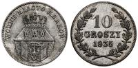 10 groszy 1835, Wiedeń, miejscowy połysk mennicz
