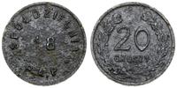 20 groszy 1923–1931, cynk 21.2 mm, 2.52 g, delik